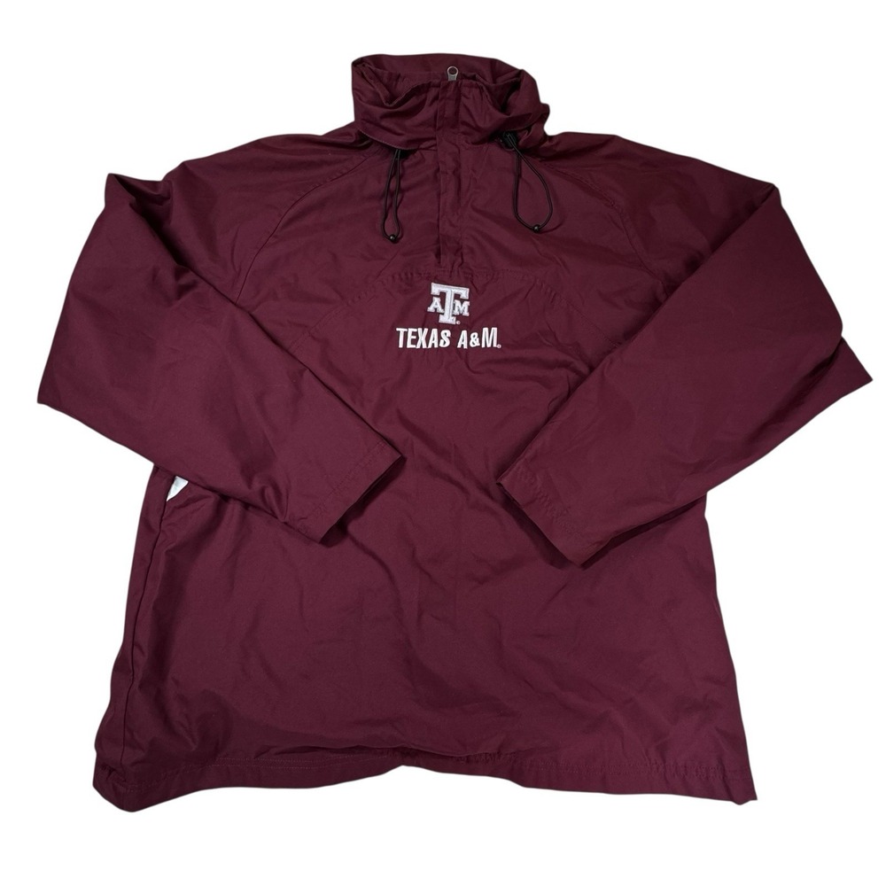 VTG Texas A&M Windbreaker Mens Medium Aggies Red Oak Sportswear Maroon Jacket